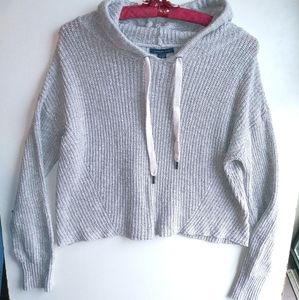 American Eagle Medium Grey Hooded Sweater